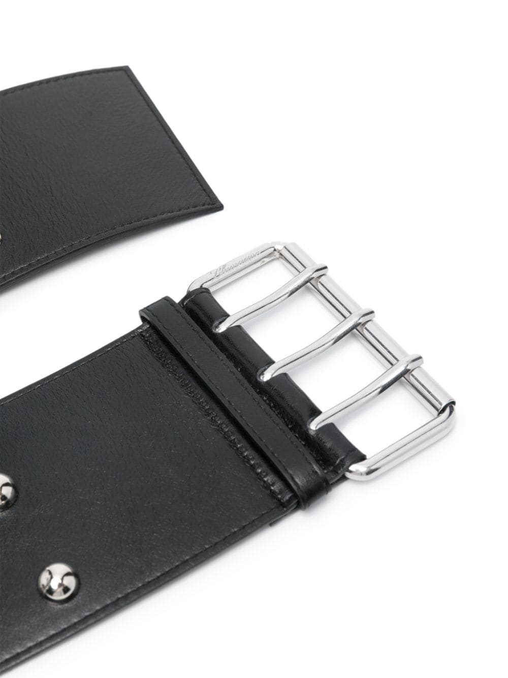 spike stud-embellished leather belt - 2