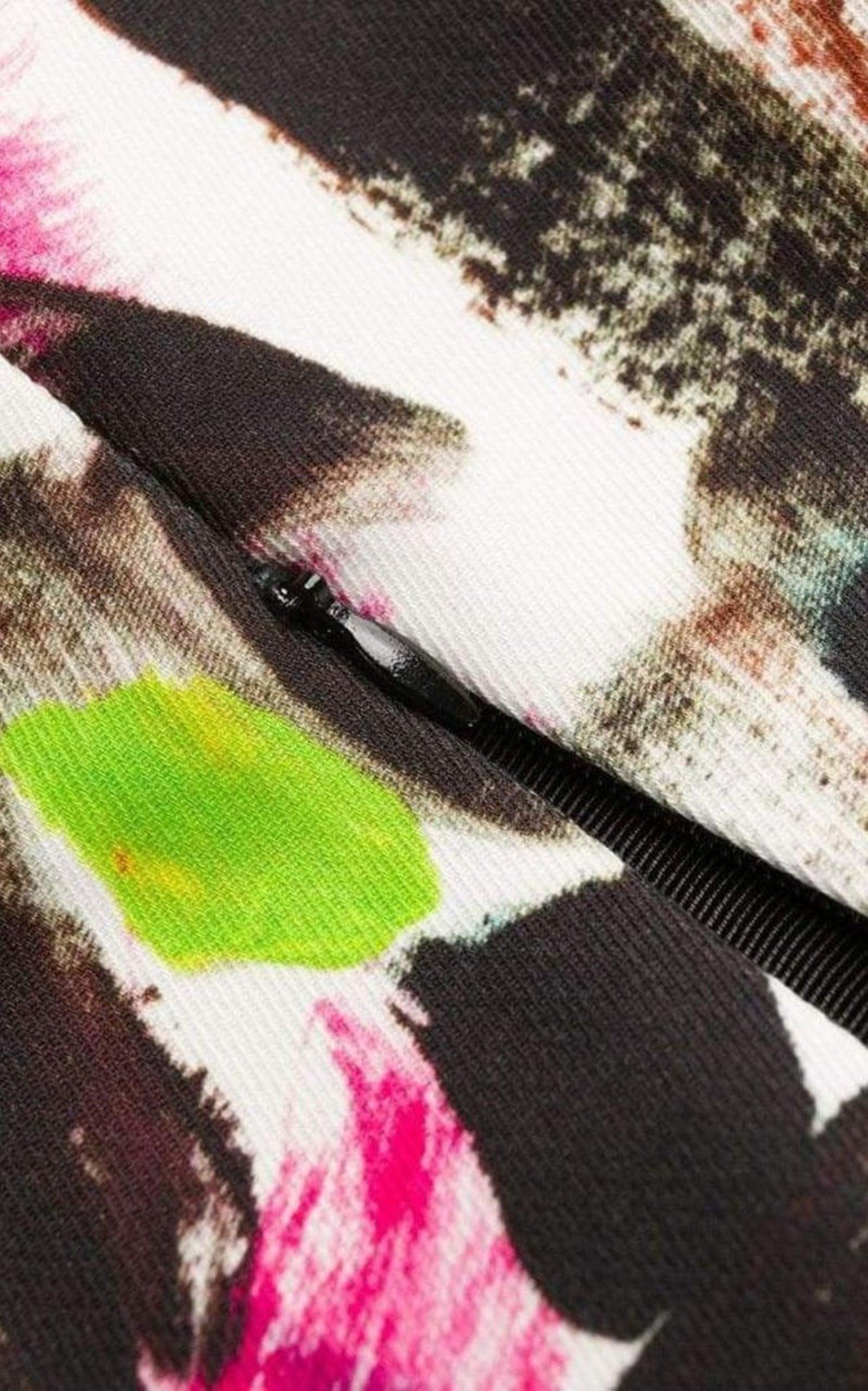 Paintbrush Print Cotton Dress - 6