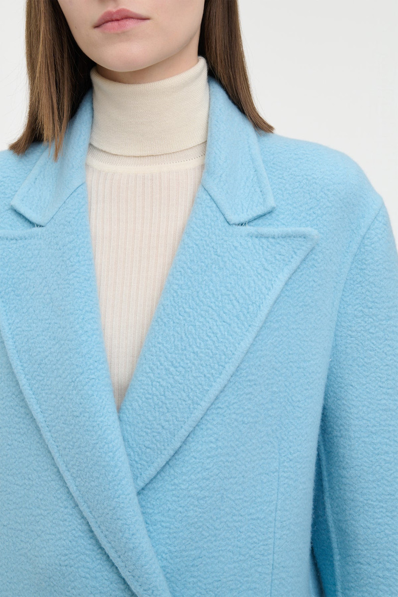 Mcaffrey Coat in Light Blue Cashmere Felt 5