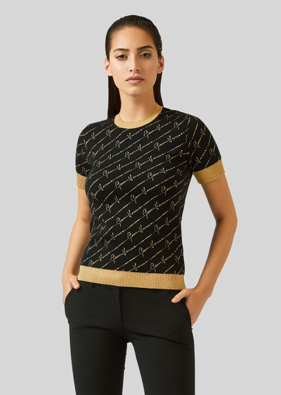 VERSACE GV Signature Jacquard Lamé Sweater outlook