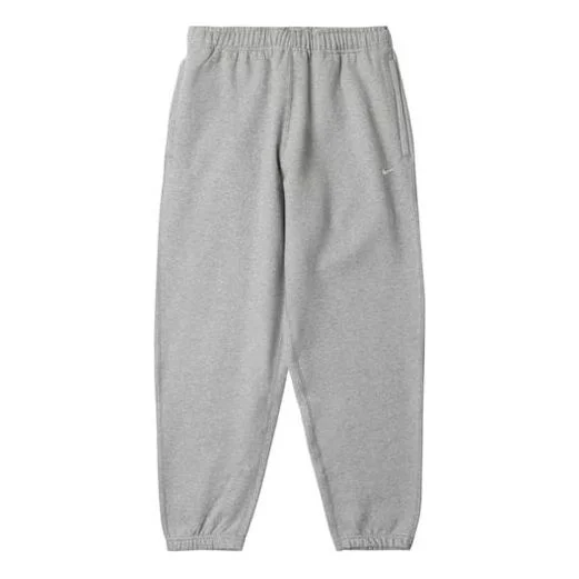 Nike Womens Solo Swoosh Fleece Pant Dark Grey/White - 1