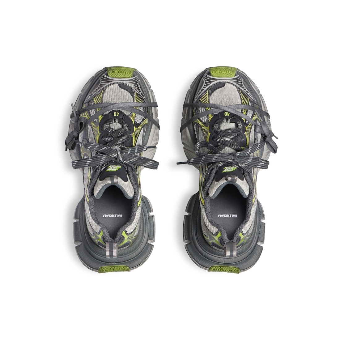 Men's 3xl Sneaker  in White/grey/green/yellow - 6