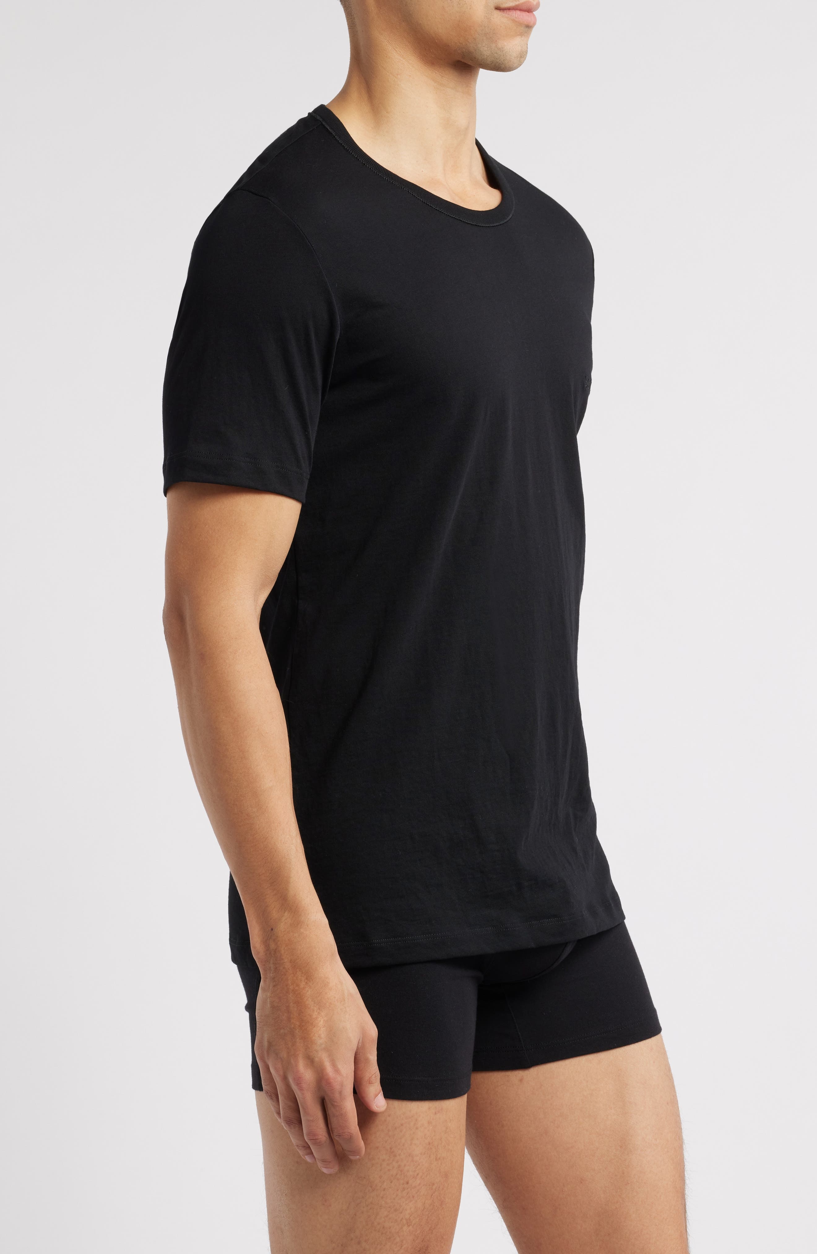 BOSS Men's 3-Packs Cotton Crewneck T-Shirts in Black at Nordstrom - 3