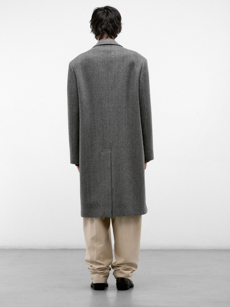 Gray Checked Wool Overcoat 3
