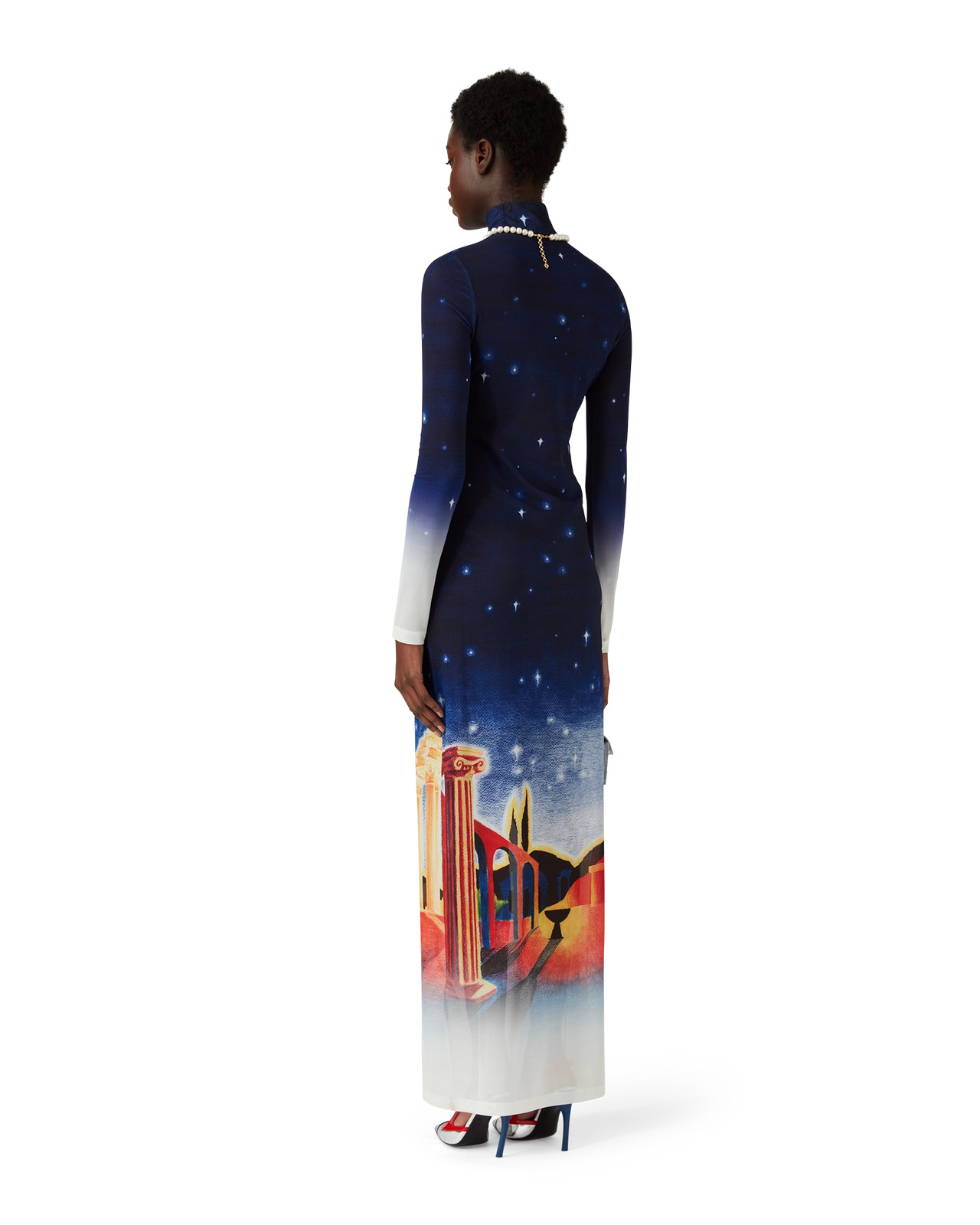 Midnight Acropolis Mesh Dress | Casablanca Paris - 3