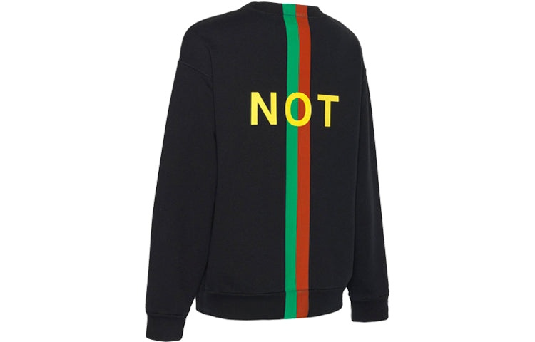 Gucci 'Fake/Not' Print Cotton Jersey Sweatshirt 'Black' 635847-XJCXY-1082 - 3