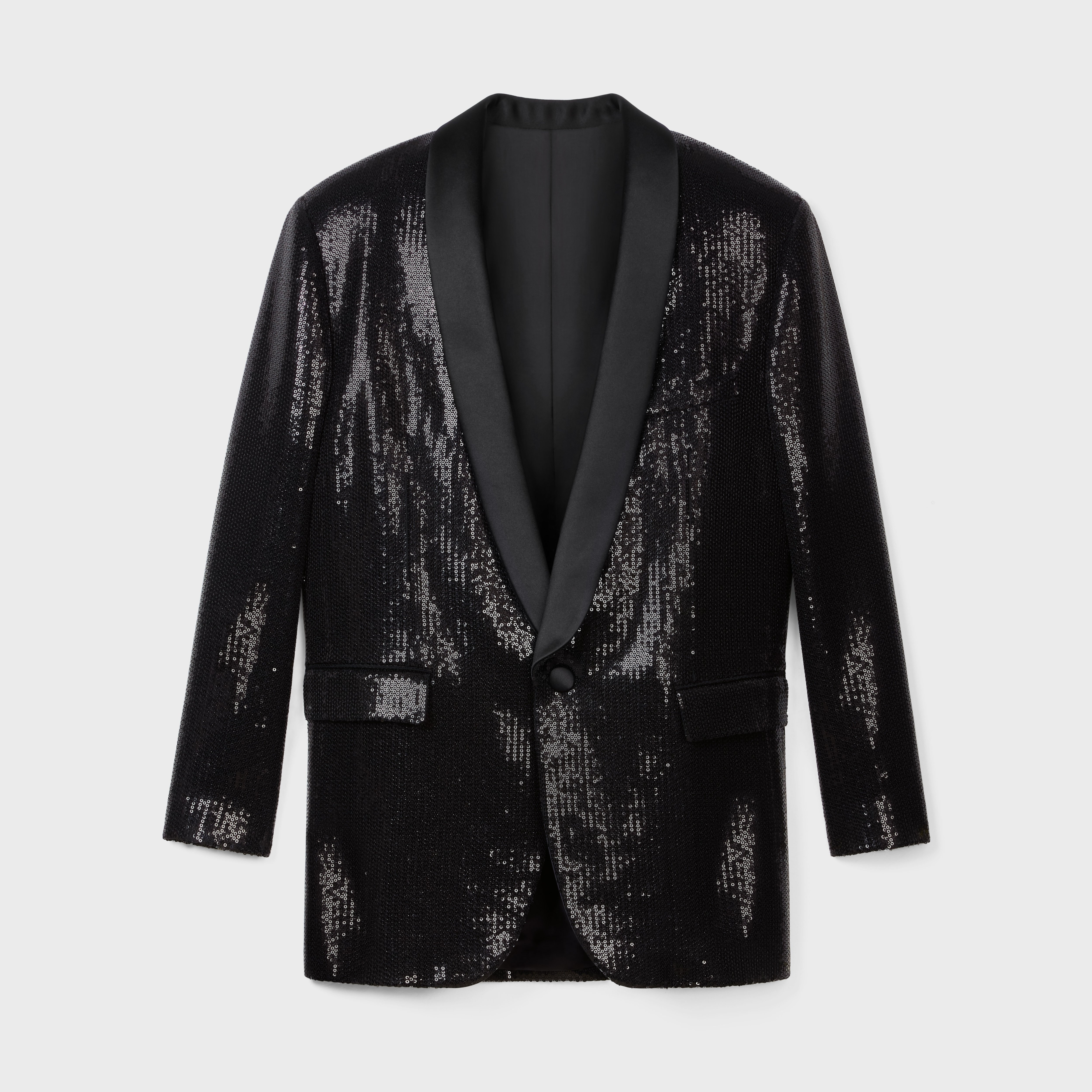 KIM TUX JACKET IN MICRO SEQUIN SABLÉ - 1