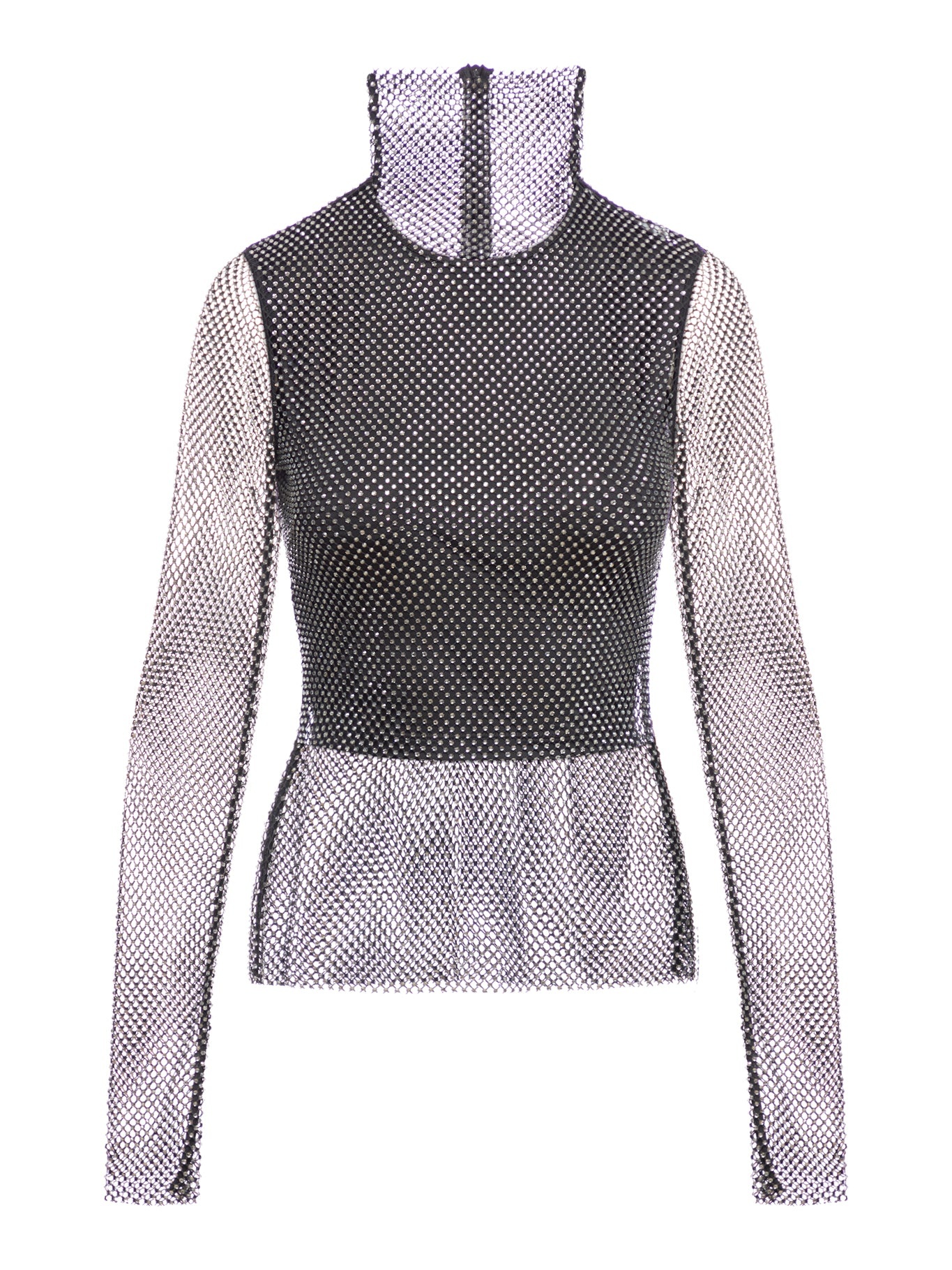 MESH TURTLENECK WITH RHINESTONES - 1