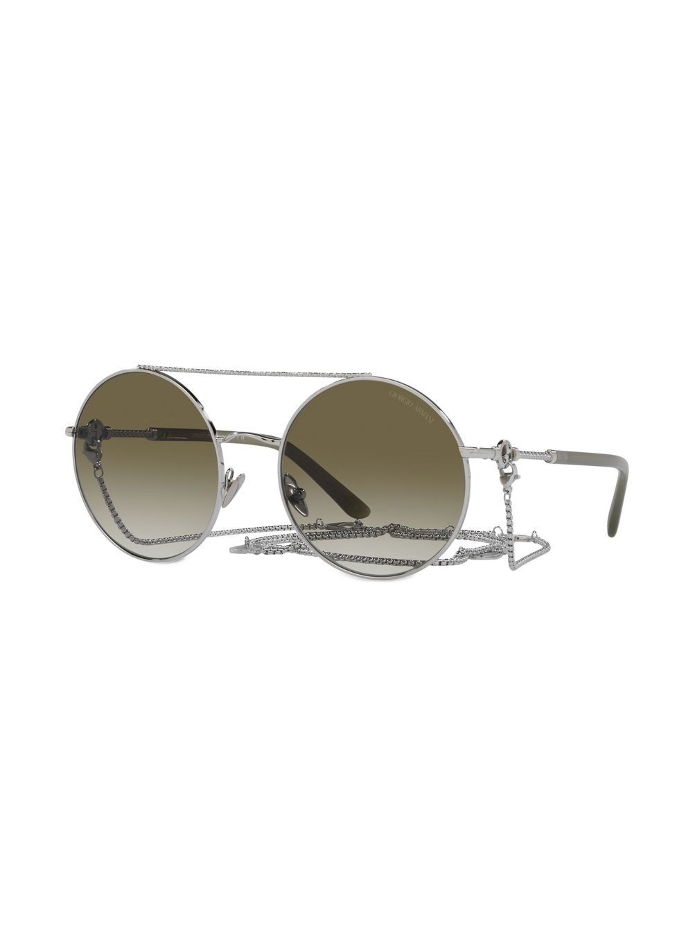 chain-detail round-frame sunglasses - 2