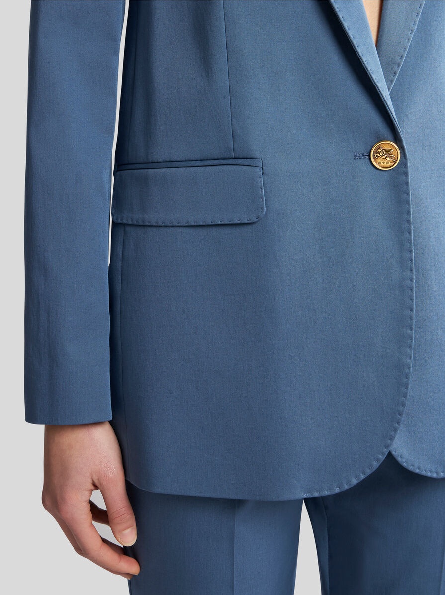 GABARDINE JACKET WITH PEGASO BUTTON - 3