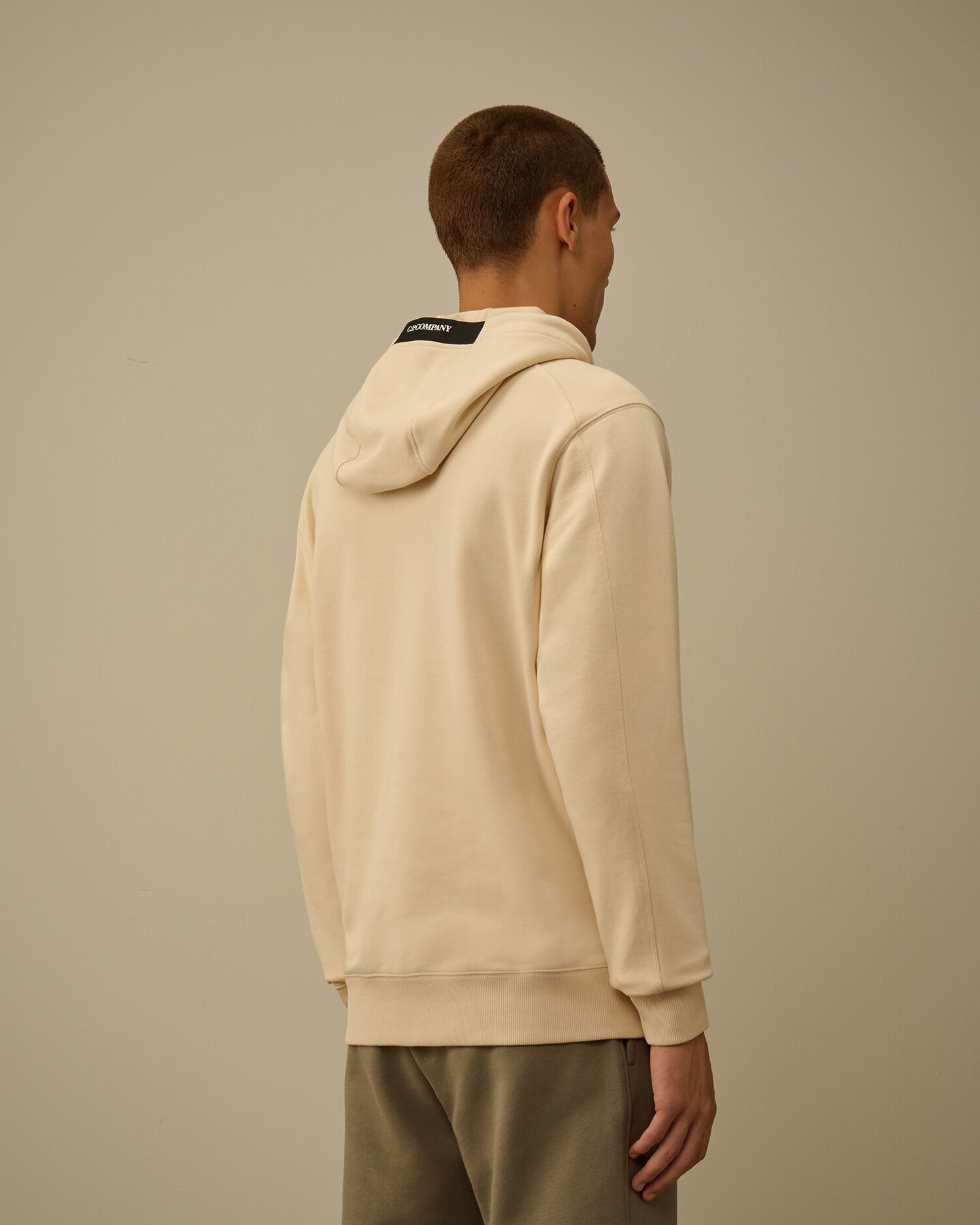 Diagonal Raised Fleece Hooded Lens Sweatshirt - 4