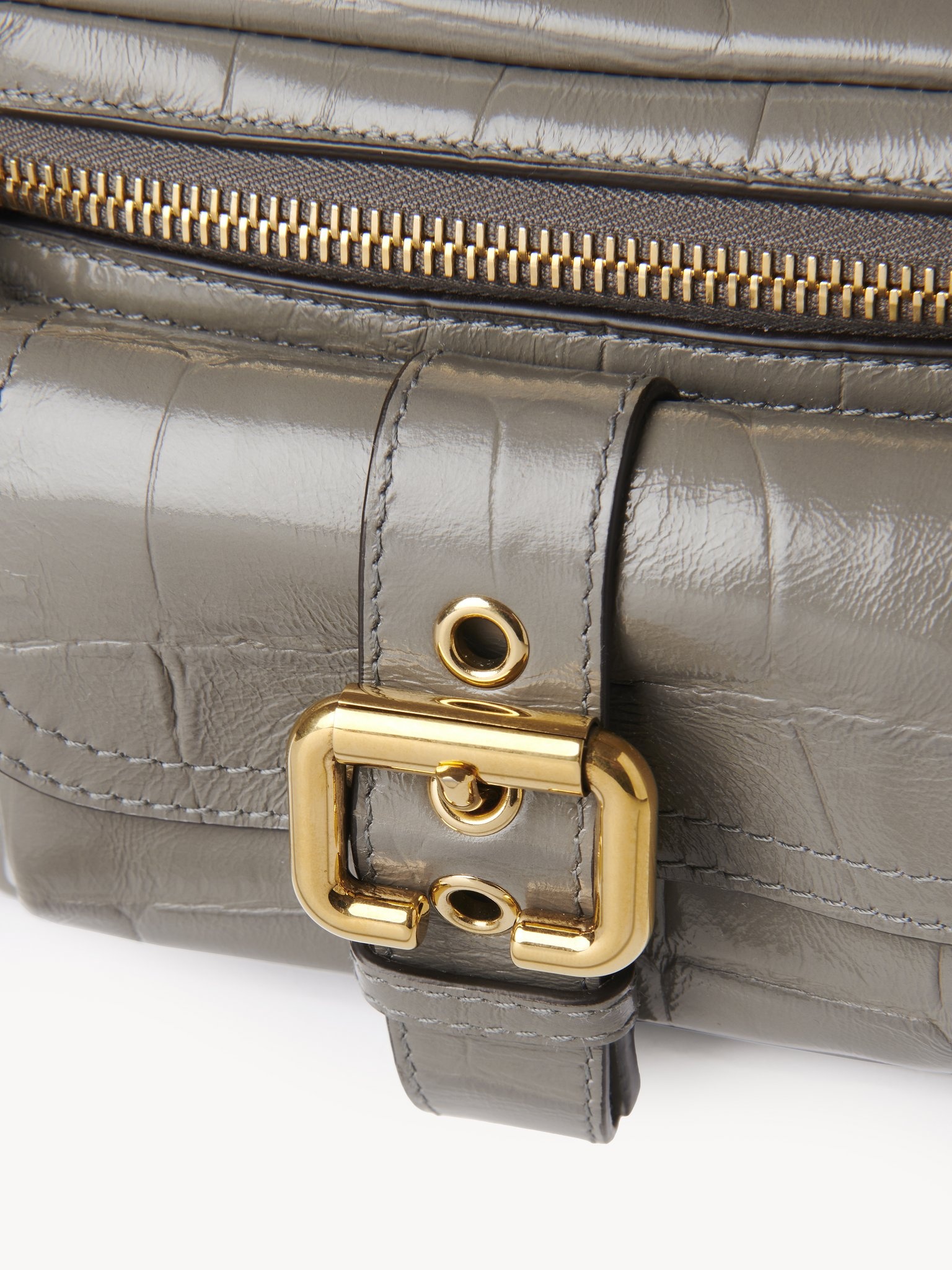 SMALL CAMERA BAG IN CROCO-EFFECT LEATHER - 4