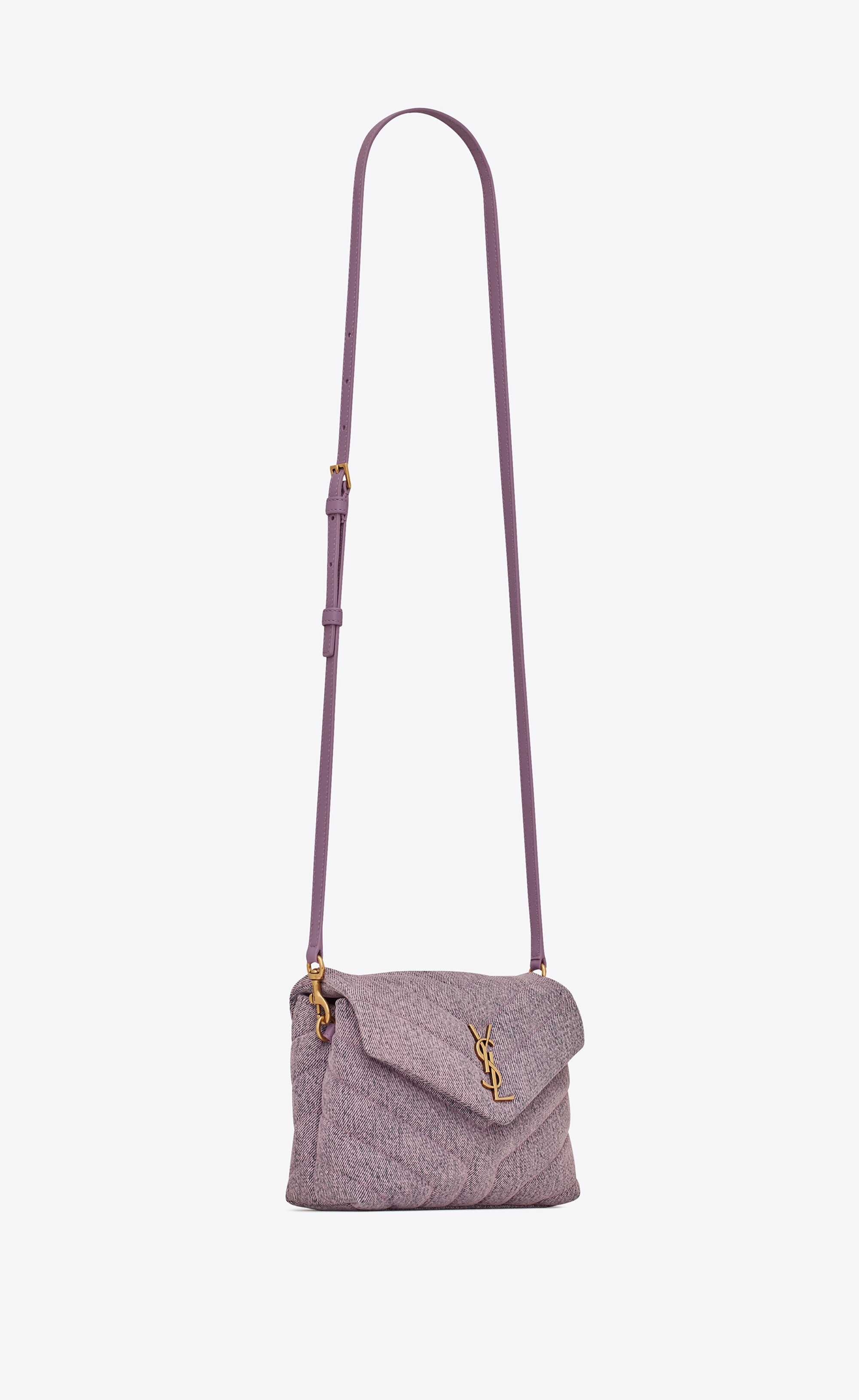 loulou toy bag in matelassé "y" denim canvas - 6