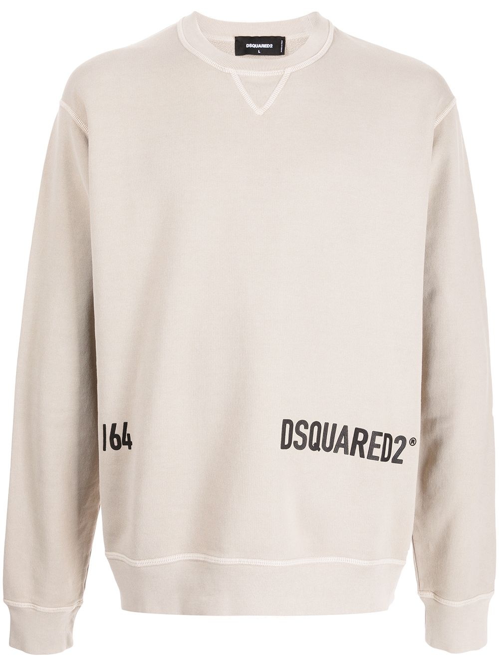 logo-print cotton sweatshirt - 1