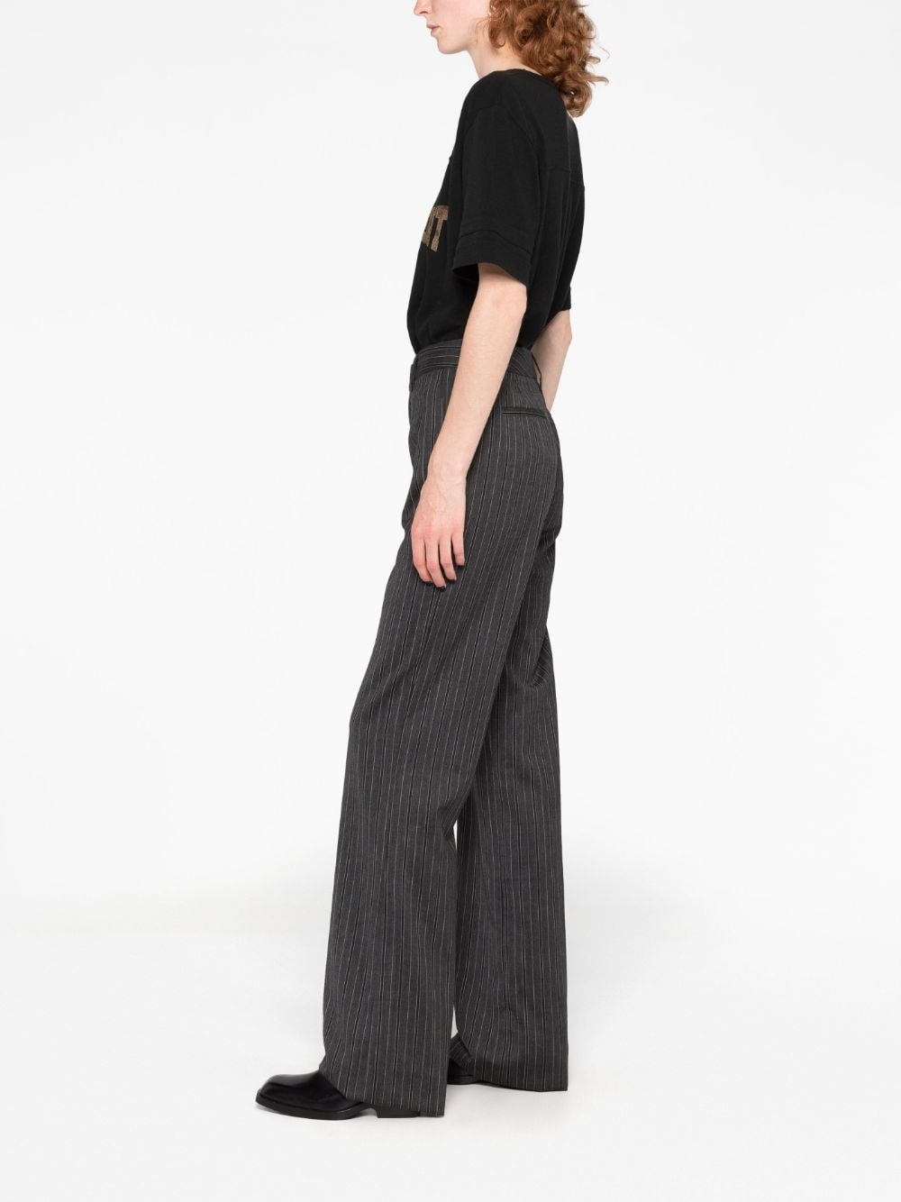 pinstriped tailored trousers - 4