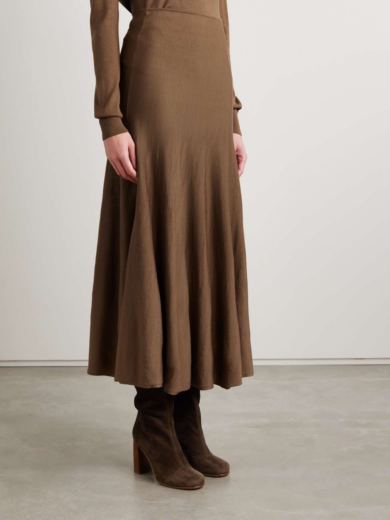 Mayu wool-blend midi skirt - 3