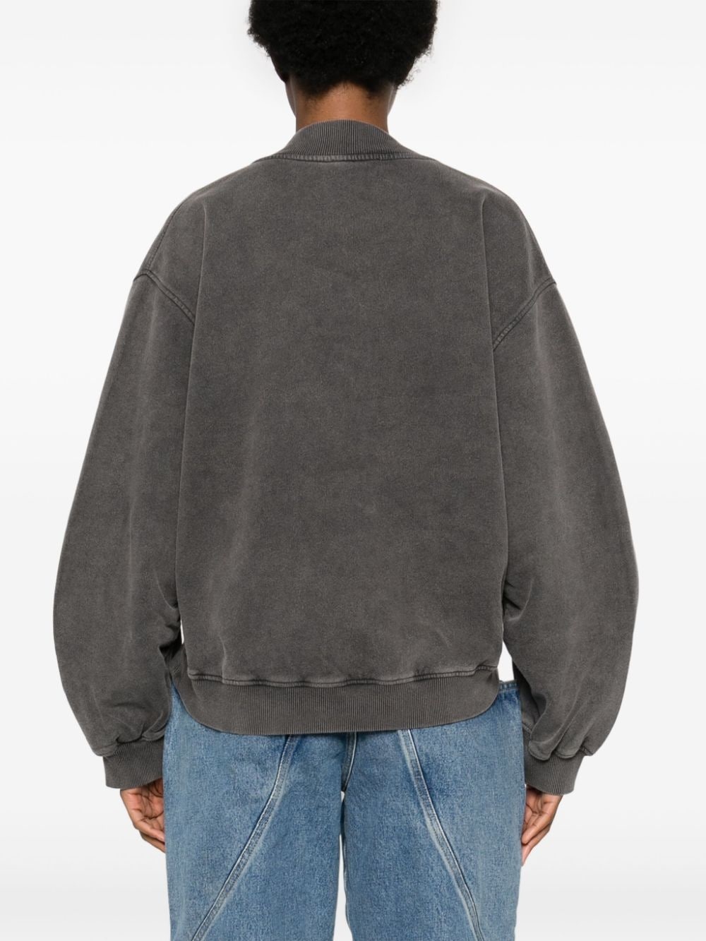 logo-rubberised cotton sweatshirt - 4