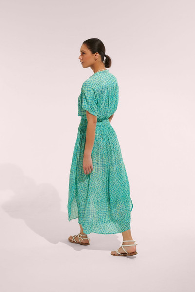 Poupette St Barth Long Dress Becky - Sky Abori outlook