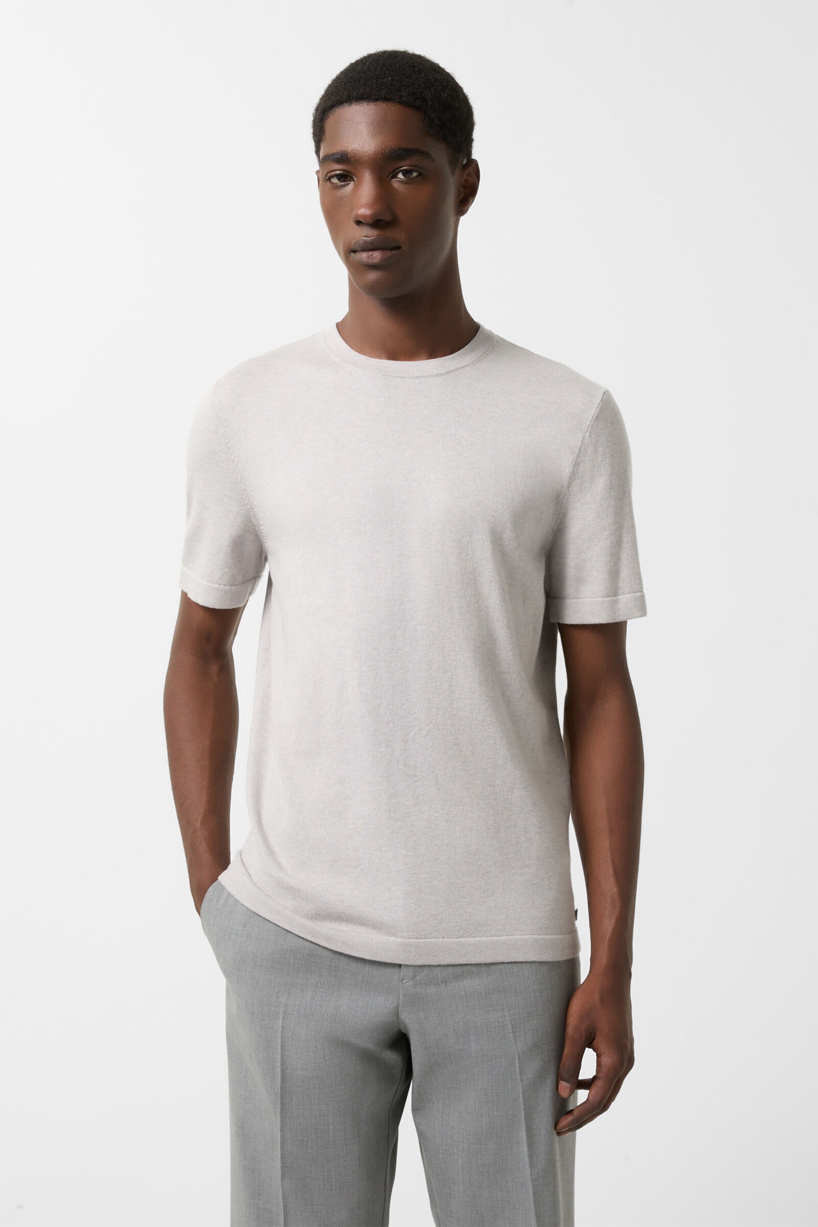 Lenzo Knitted top in Greige - 1