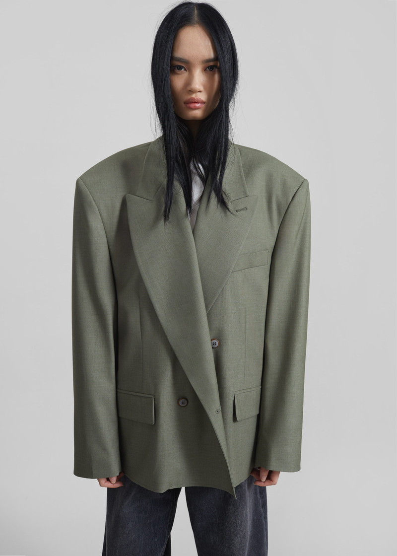 Valter Oversized Blazer - Pale Olive 6