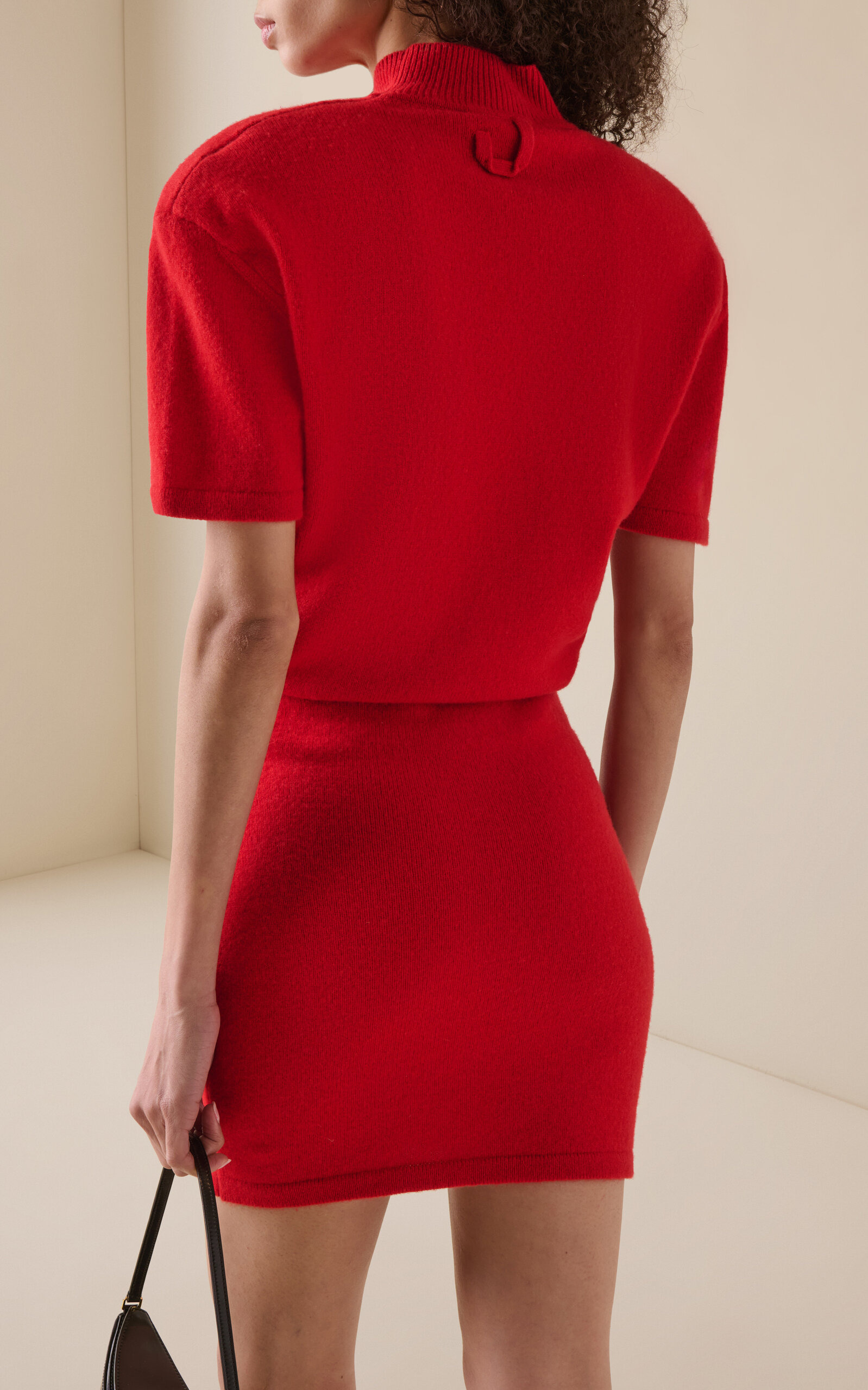 Castagna Wool-Cashmere Mini Dress red - 4