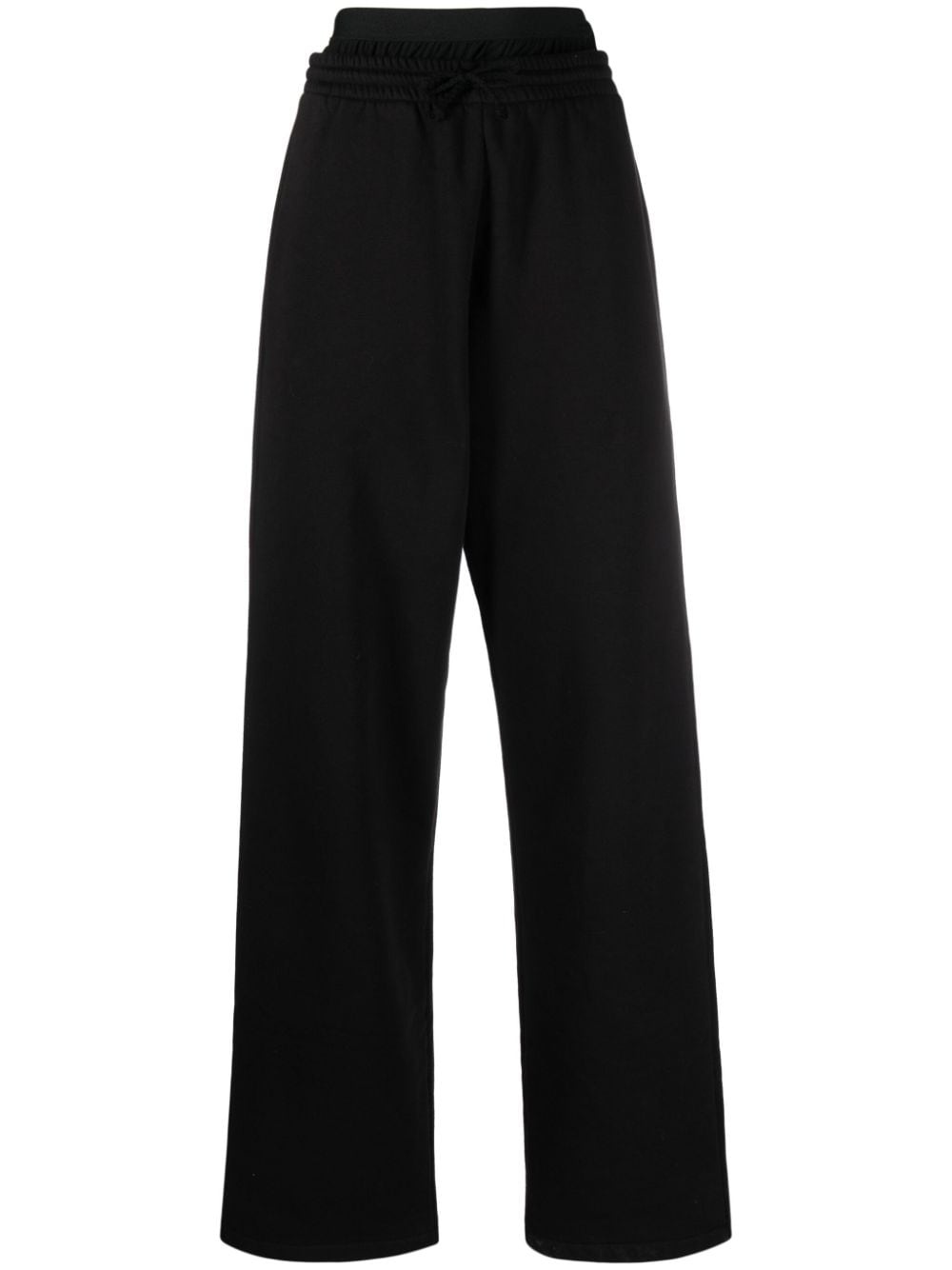 elastic-waist wide-leg track pants - 1
