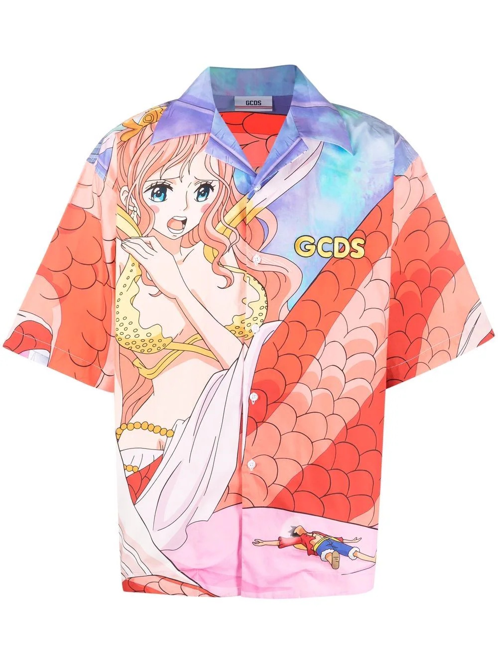 anime-print short-sleeved shirt - 1