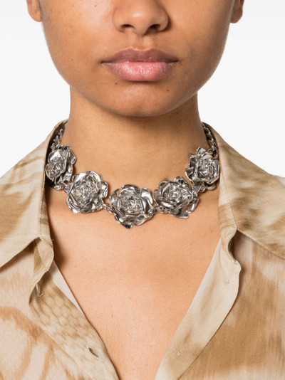 Blumarine rose-charm choker necklace outlook