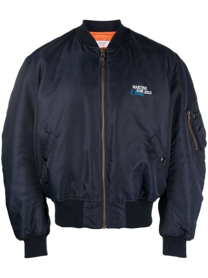 logo-print bomber jacket 1