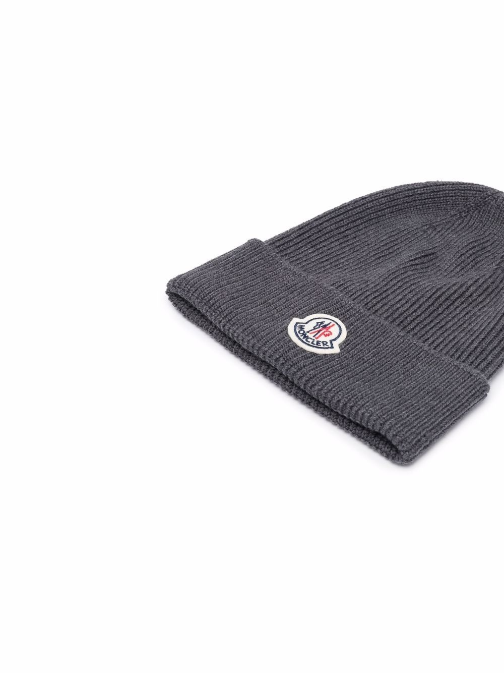 logo-patch knitted beanie hat - 2