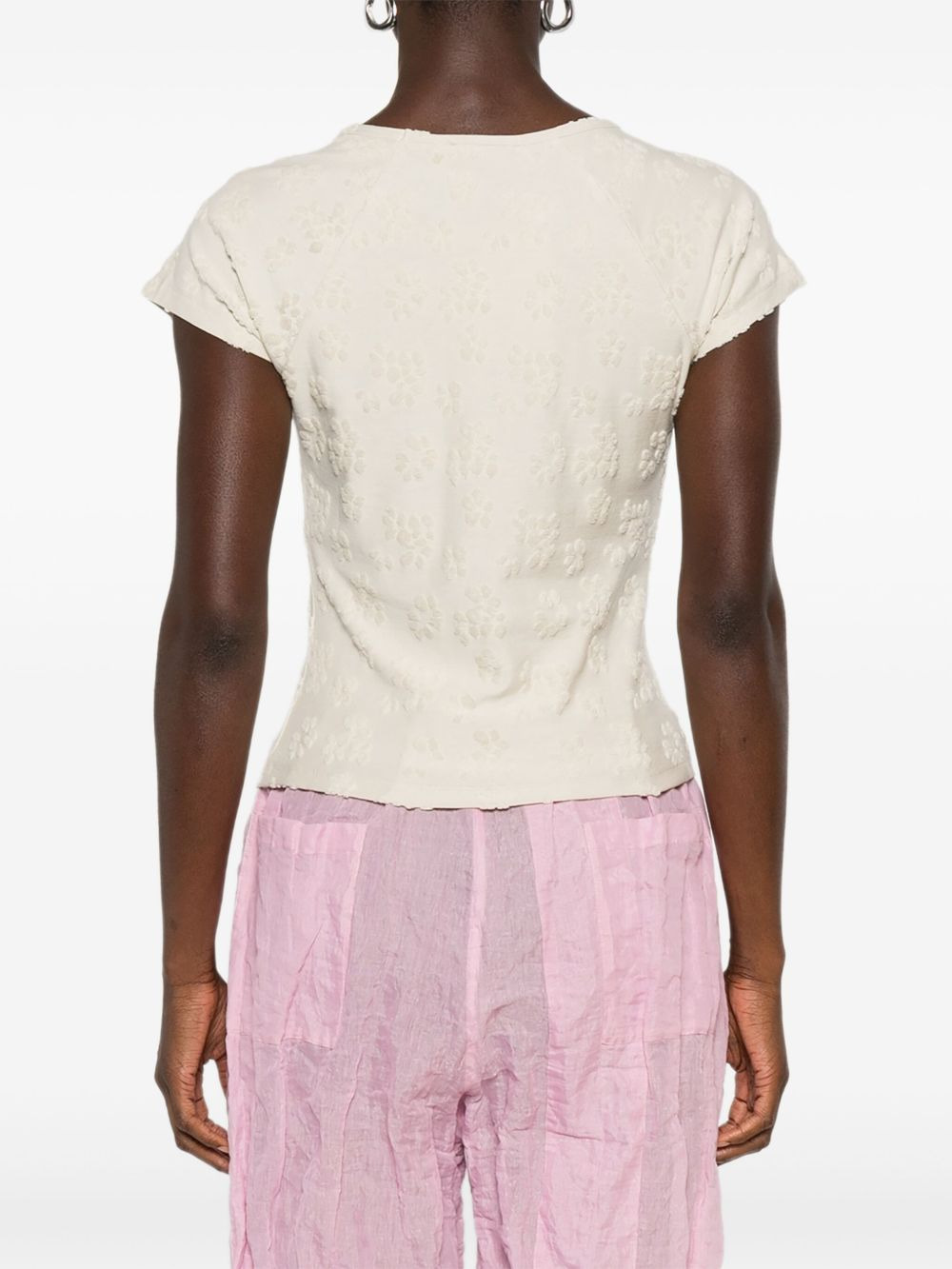 floral-pattern short-sleeve top - 4