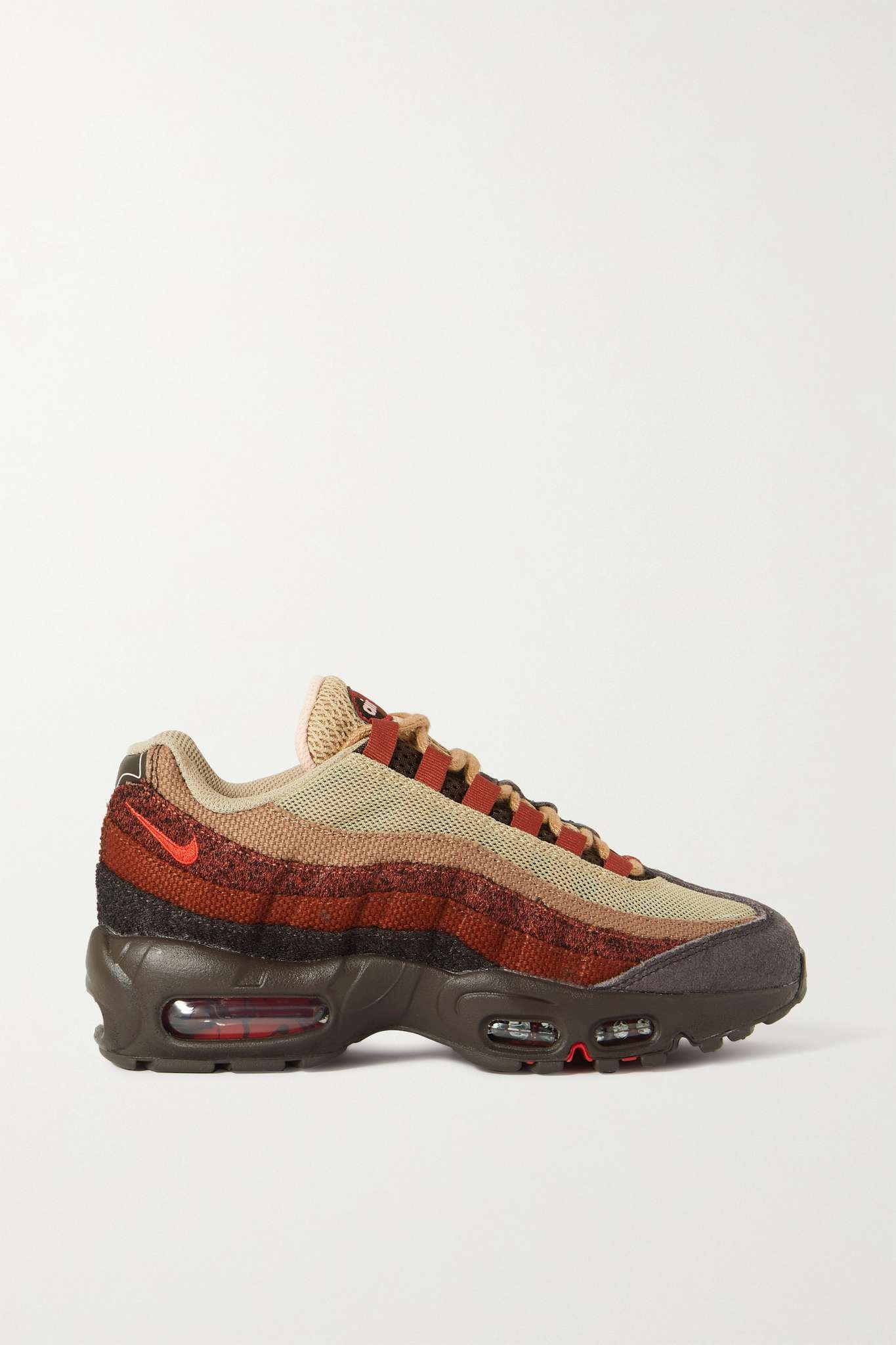 Air Max 95 Anatomy mesh, canvas and faux suede sneakers - 1