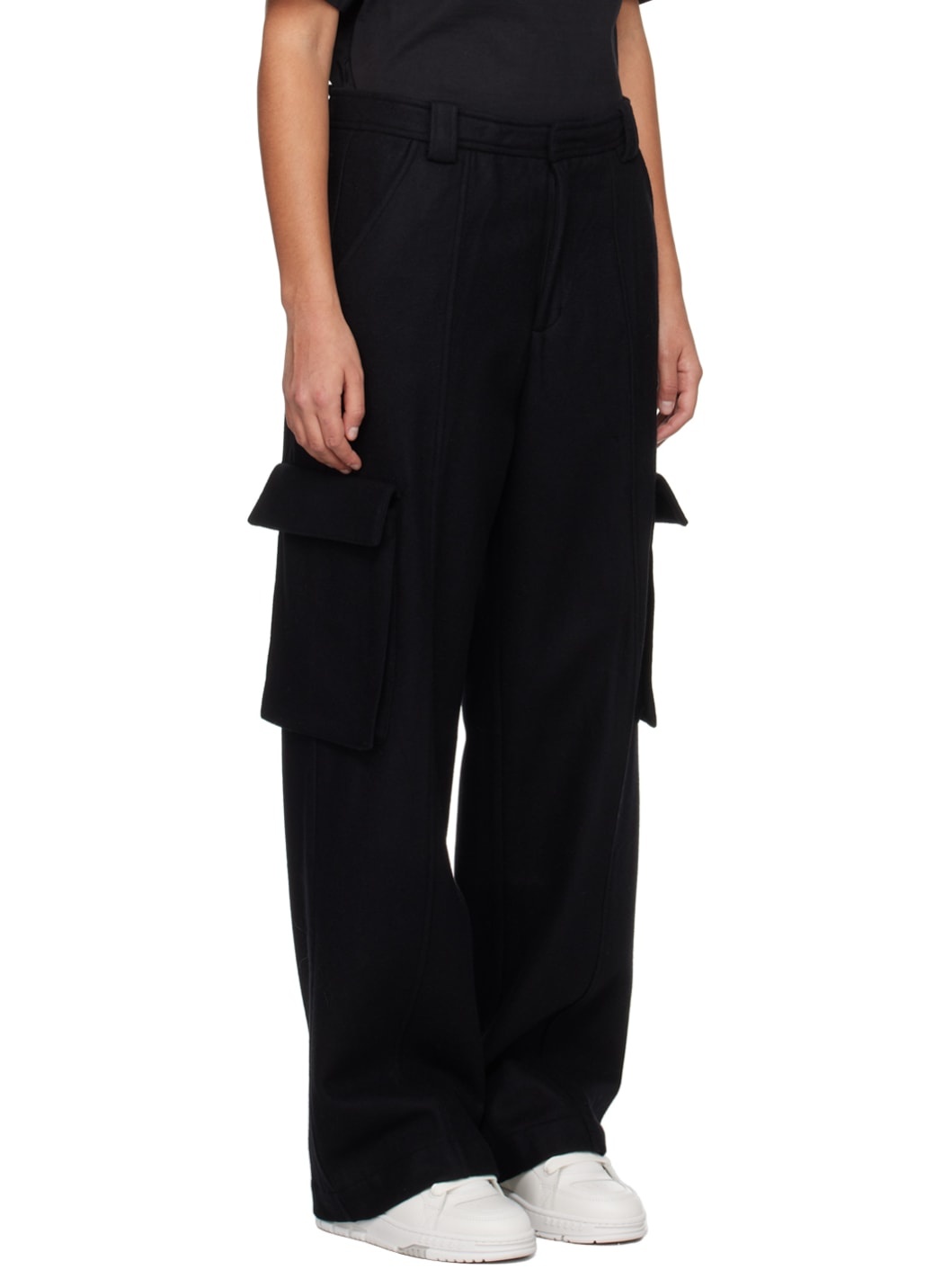 Black Patch Cargo Trousers - 2