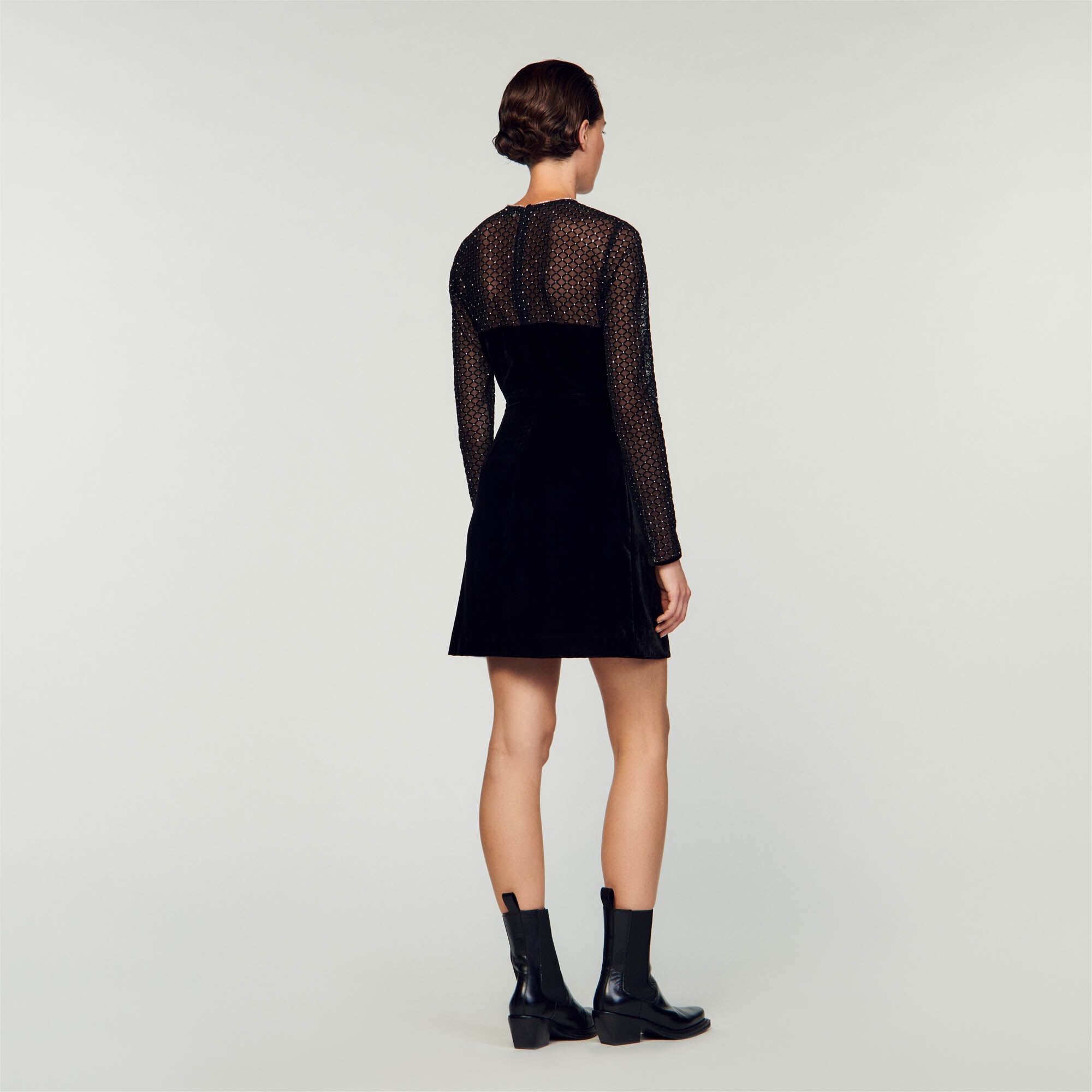 VELVET AND RHINESTONE DRESS - 6