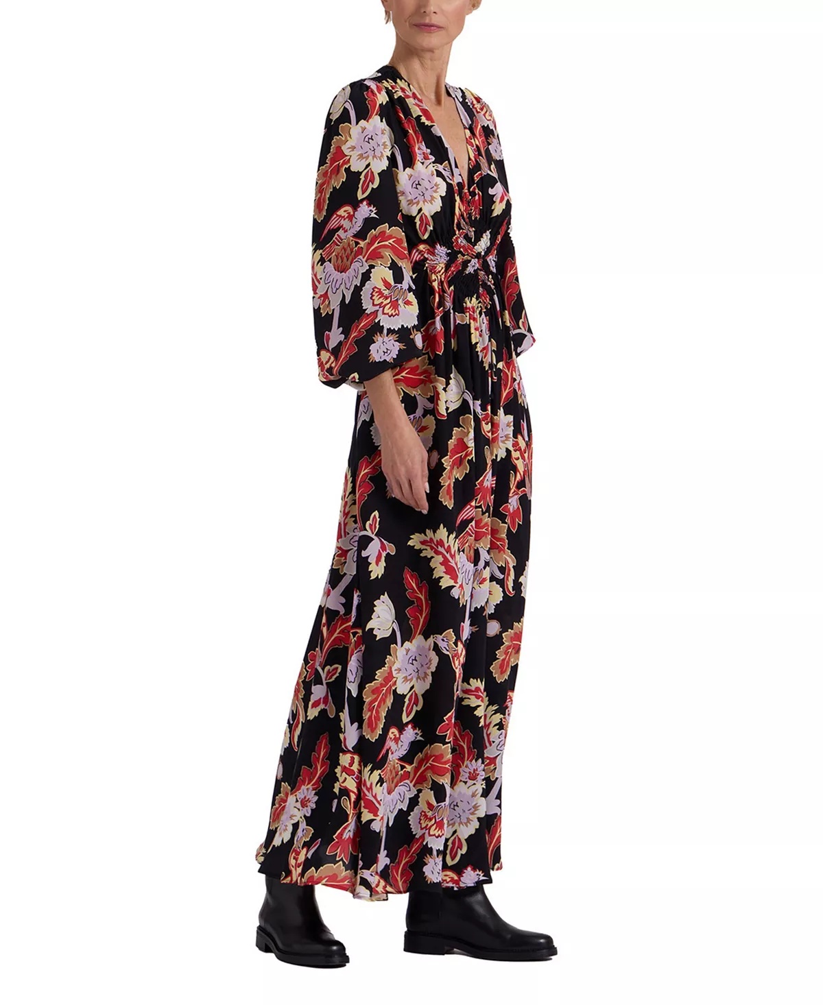 Long Camerino Dress Crepe De Chine - 1