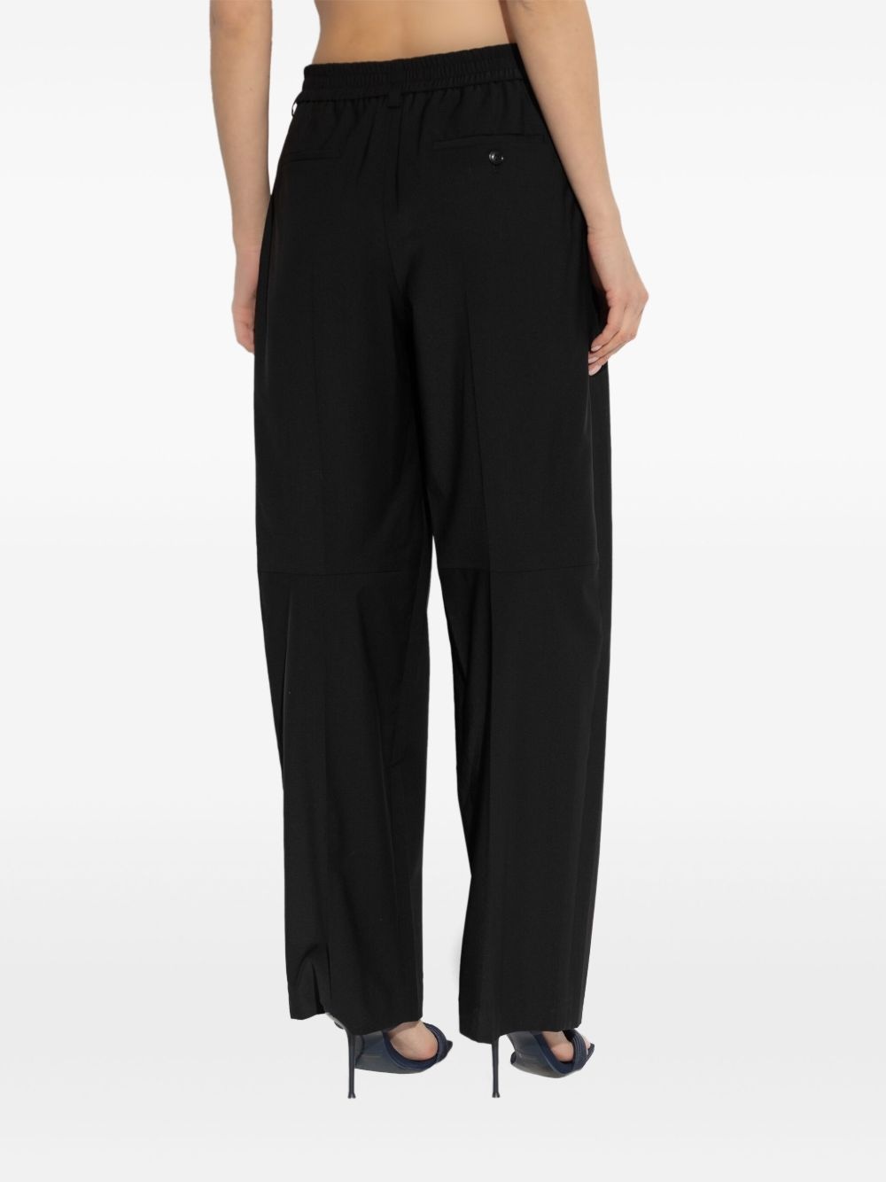 elasticated-waist tailored trousers - 4