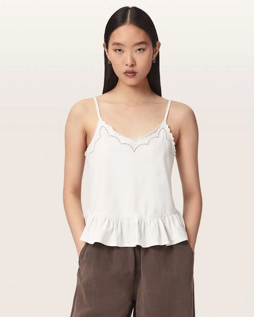 GEORGIA EMBROIDERED SLIM FIT CAMI TOP - 1