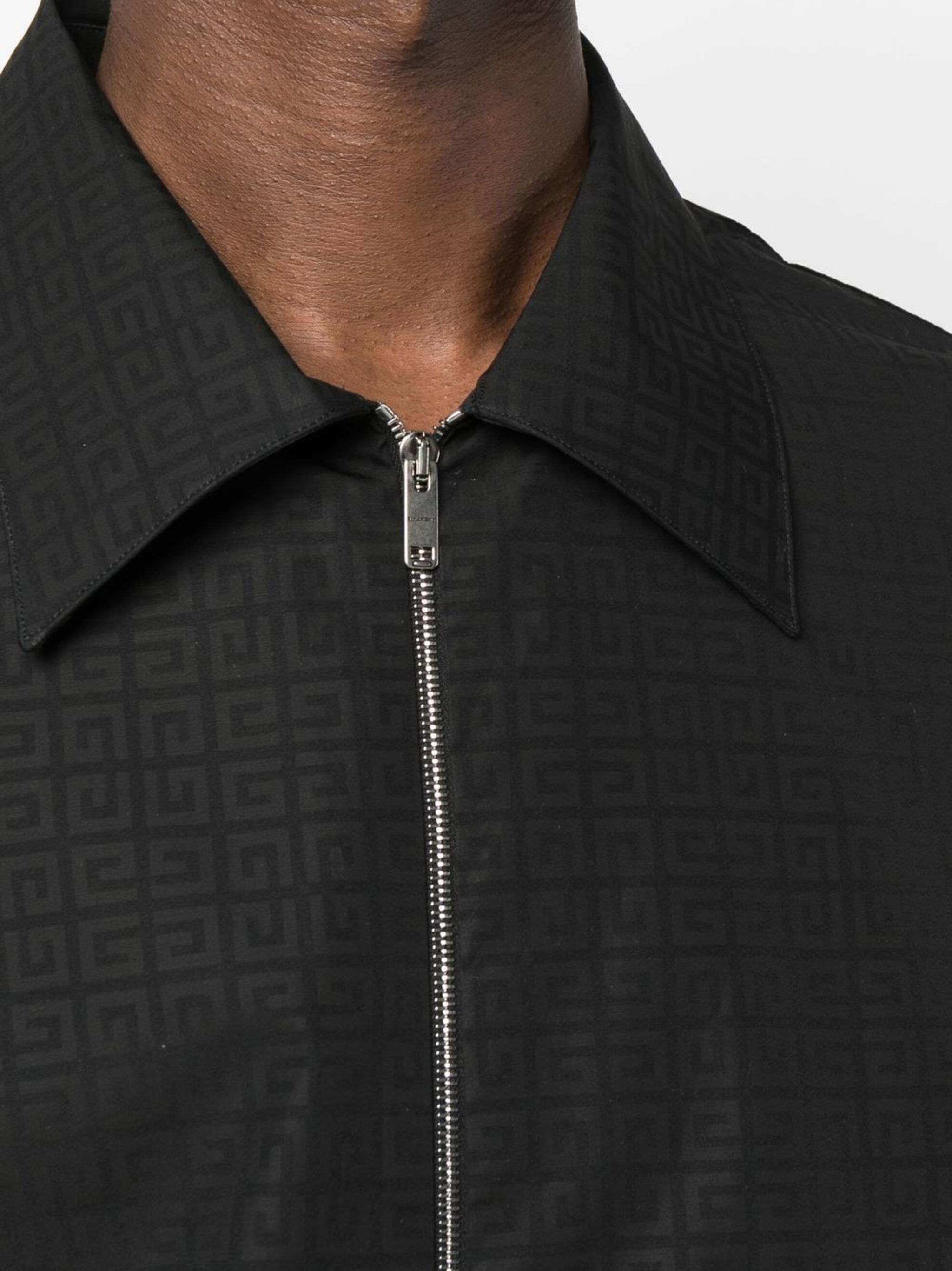 zip-up cotton shirt - 5