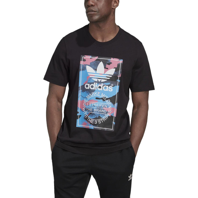 adidas adidas originals Graphic Camo T-shirt 'Black' HK5157 outlook