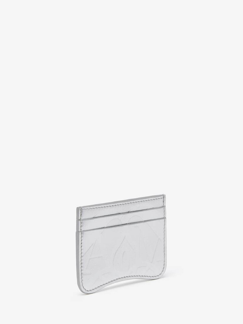 Alexander McQueen Women's The Seal Card Holder in Silver outlook