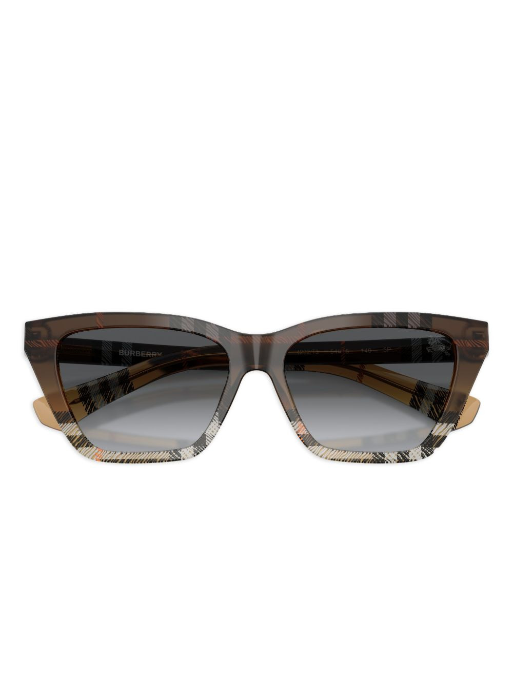 check-pattern cat-eye sunglasses - 5