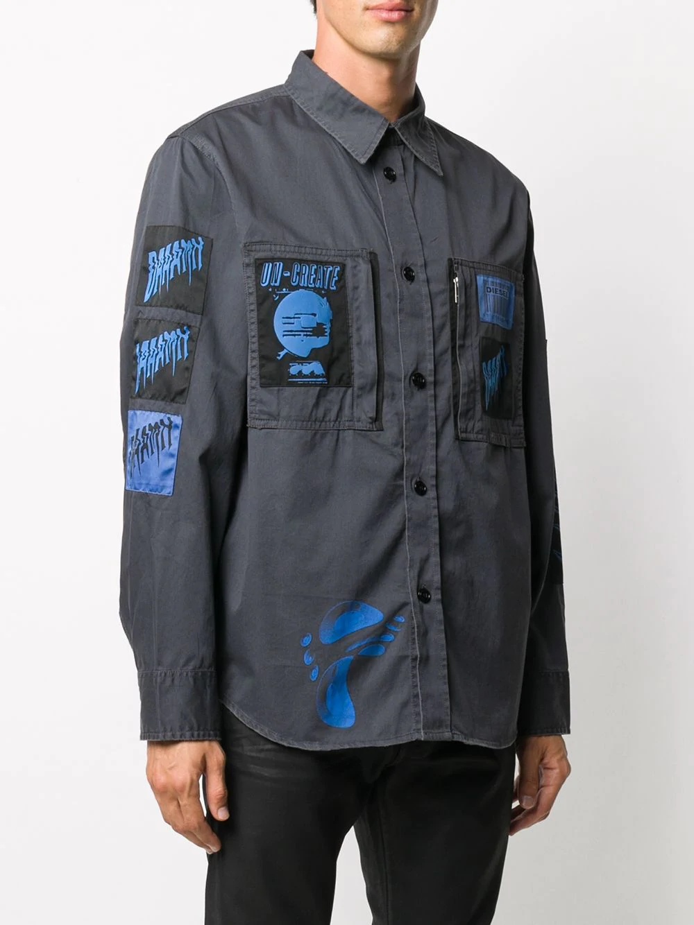 patch-appliqué shirt - 3