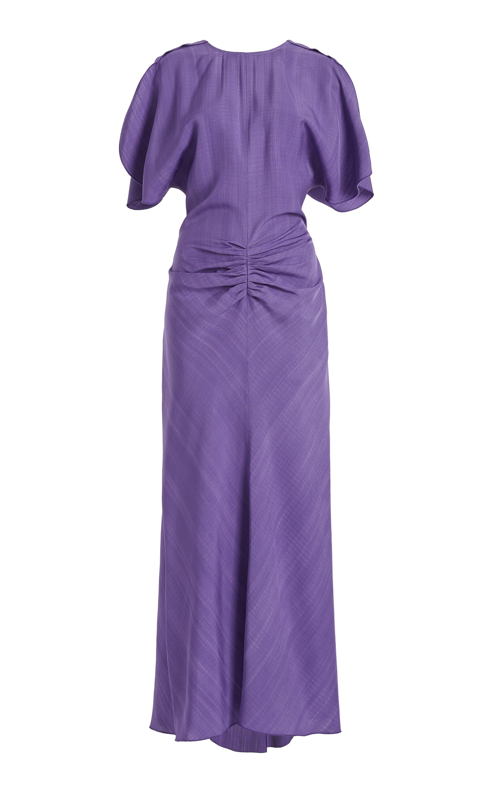 Gathered Midi Dress purple - 1