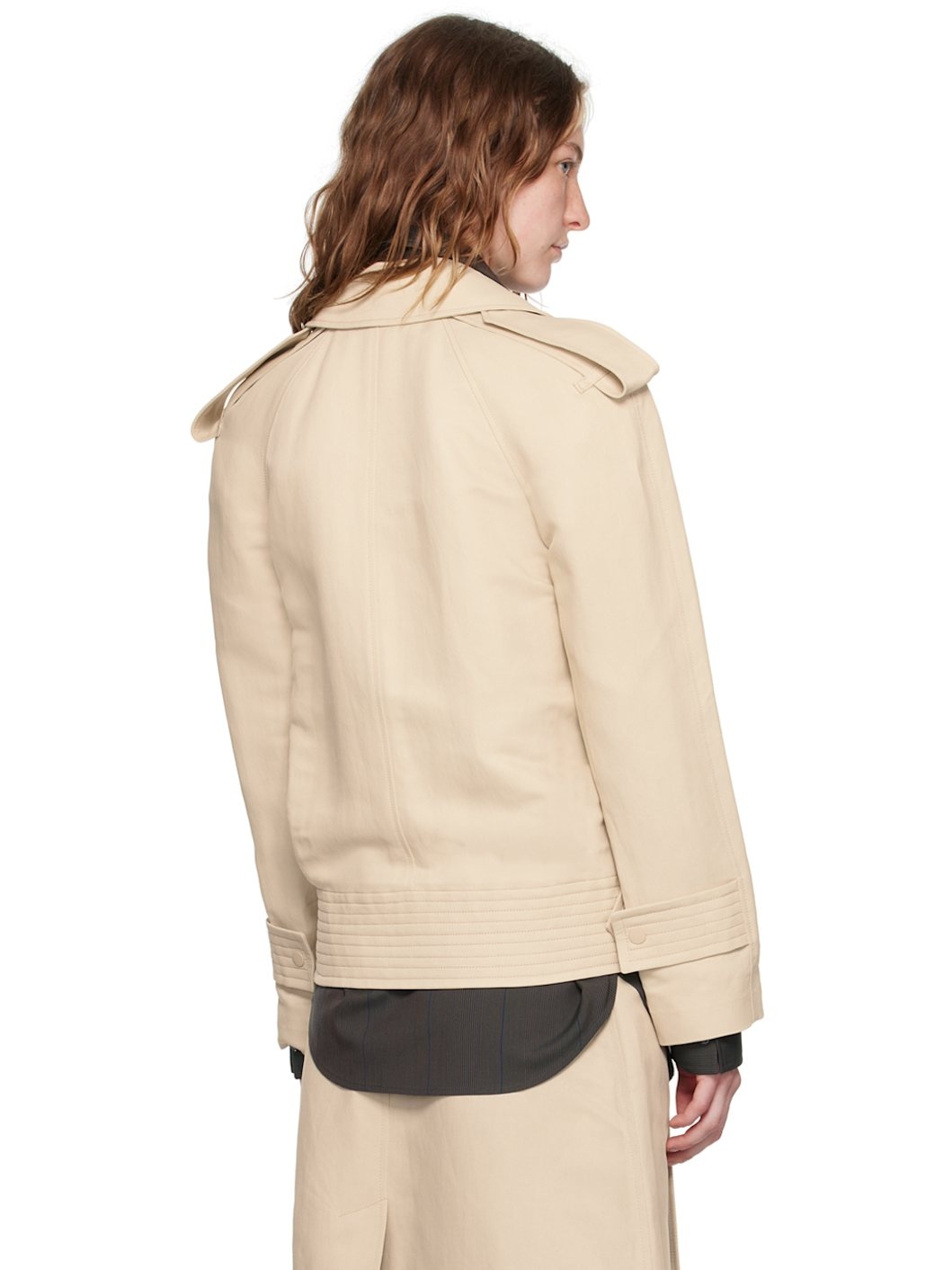 Beige Trench Jacket - 3