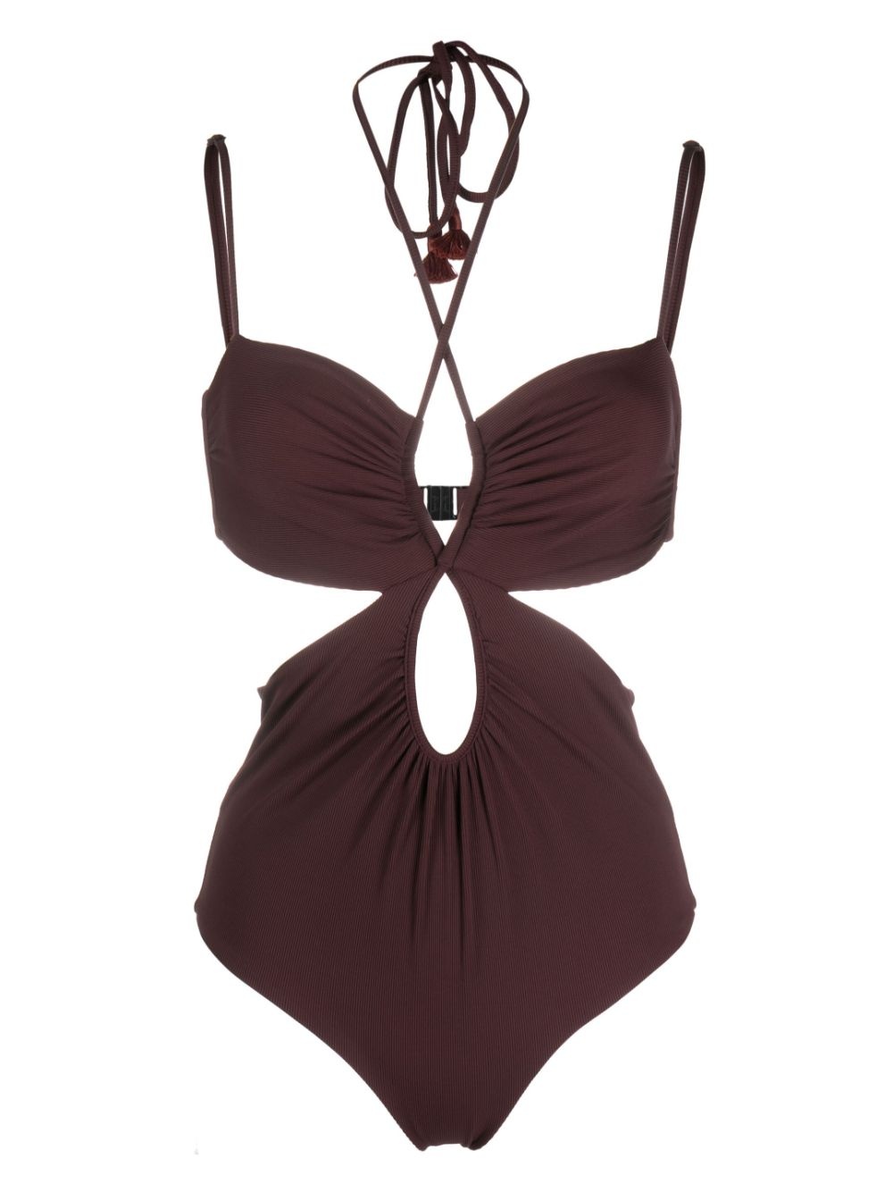Thorny cut-out ribbed swimsuit - 1