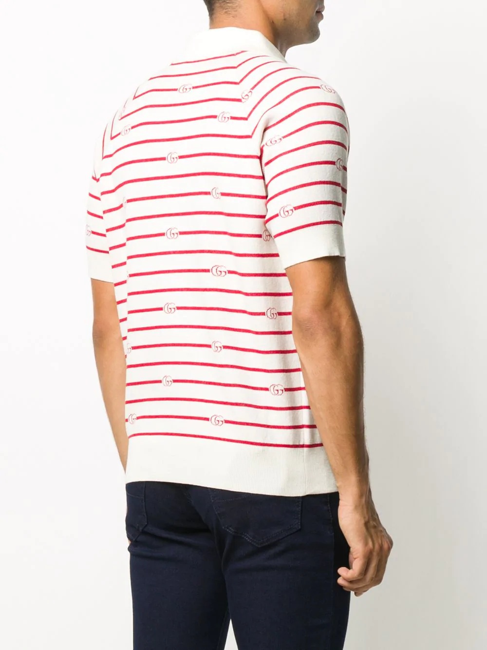 Double G striped polo shirt - 4