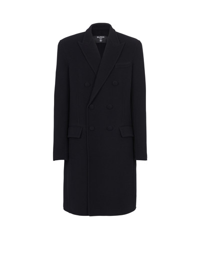 Balmain Double face wool and cashmere coat outlook