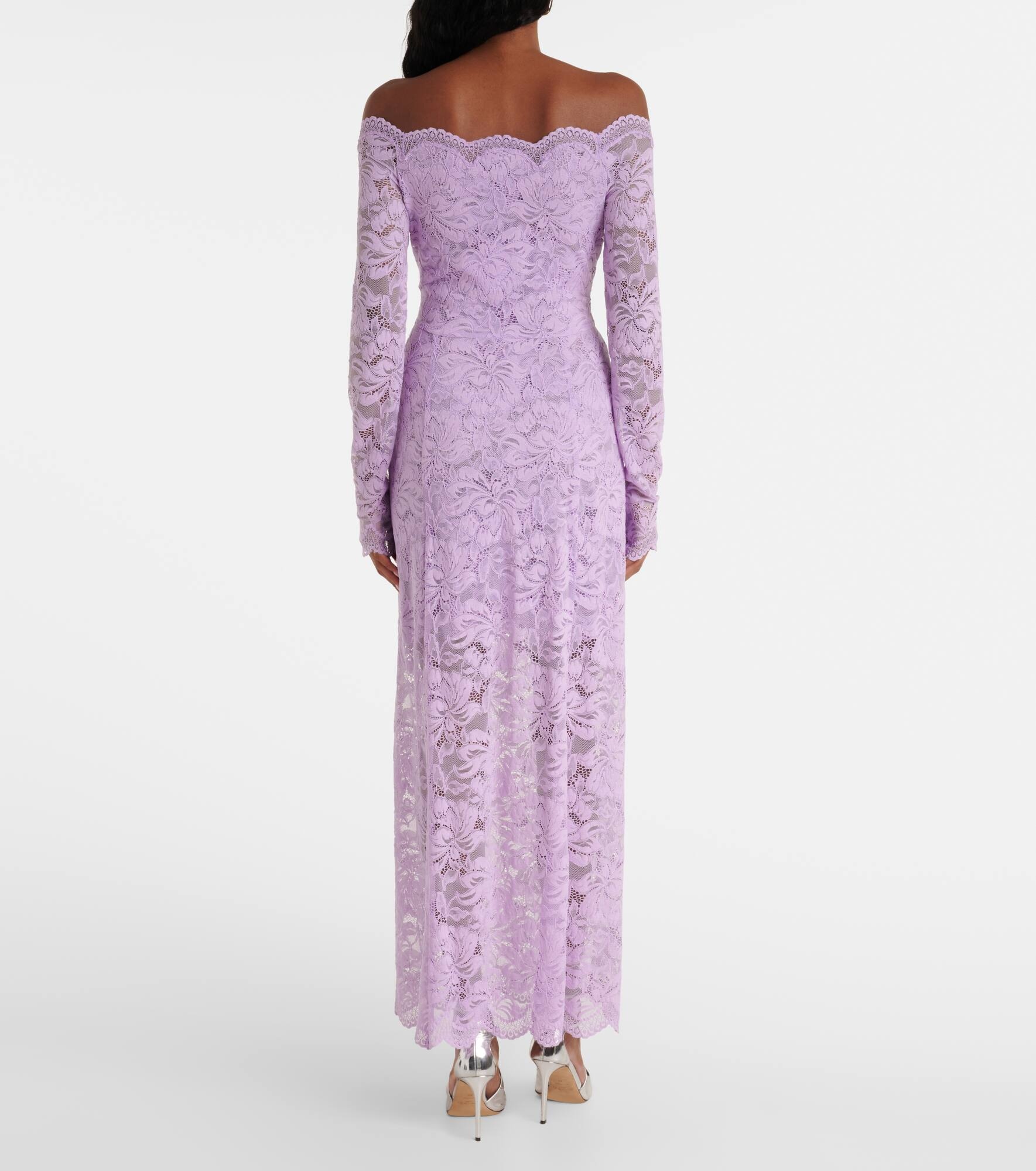 Lavender lace gown - 3