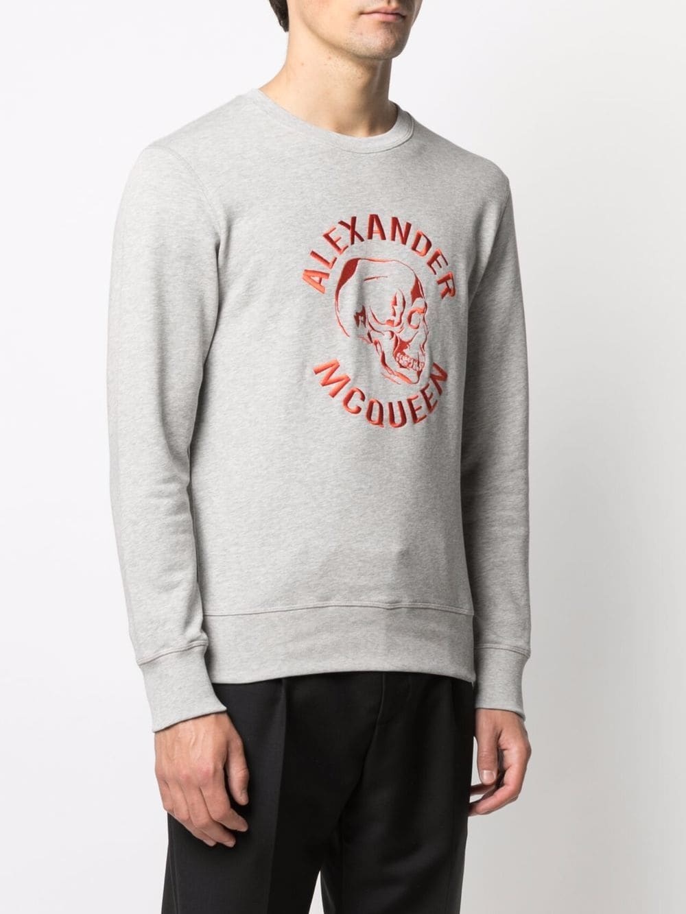 embroidered skull logo sweatshirt - 3