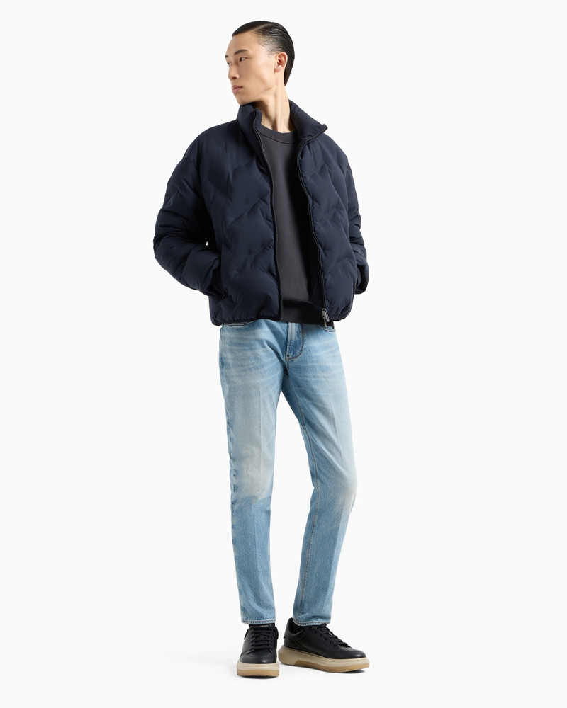 EMPORIO ARMANI J06 Slim-fit jeans in rinse-wash stretch denim with dirty-effect treatment outlook